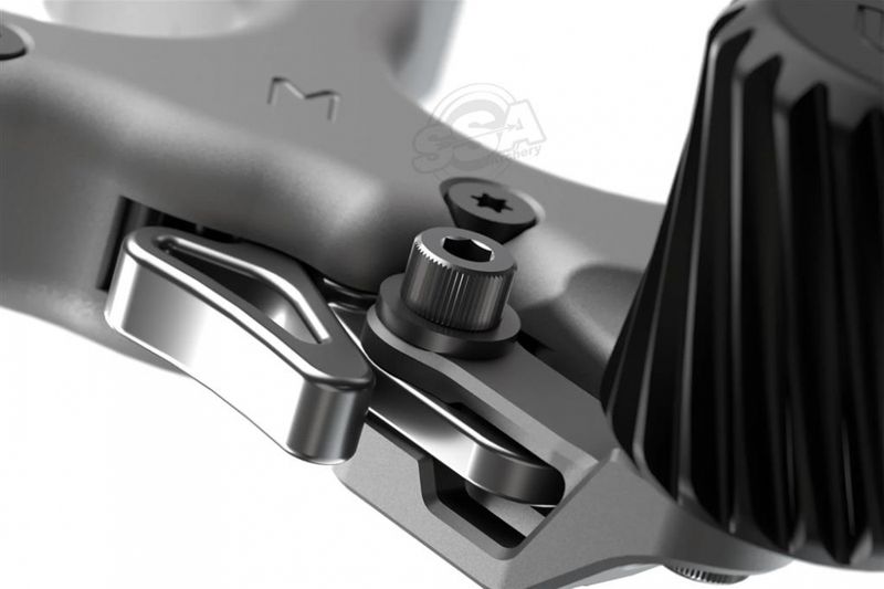 Ultraview UV Button Smoke Gray Aluminium